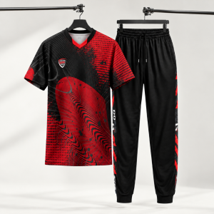 Set Jersey Olahraga Lengan Pendek Inferno + Celana Training Don't Quit