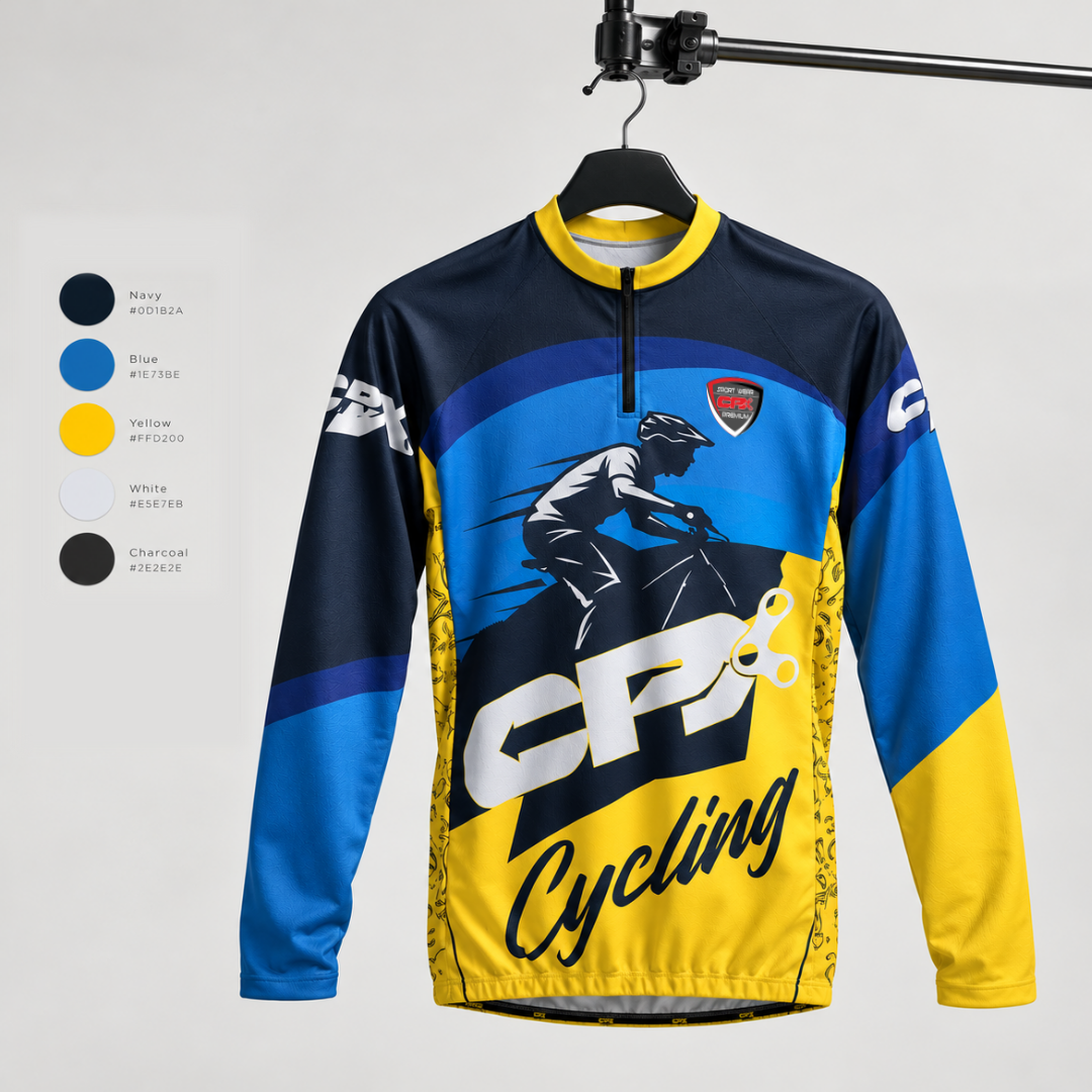 Set Jersey Sepeda MTB XC Motion X + Celana Training Panjang Sepeda - Gambar 3