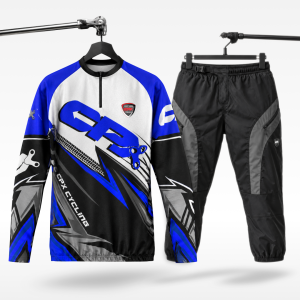 Set Jersey Sepeda MTB XC CPX Biru + Celana Sepeda MTB Raptor