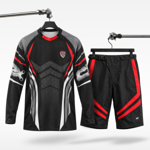 Set Jersey Sepeda MTB Downhill Hexagon + Celana Sepeda MTB Optimus